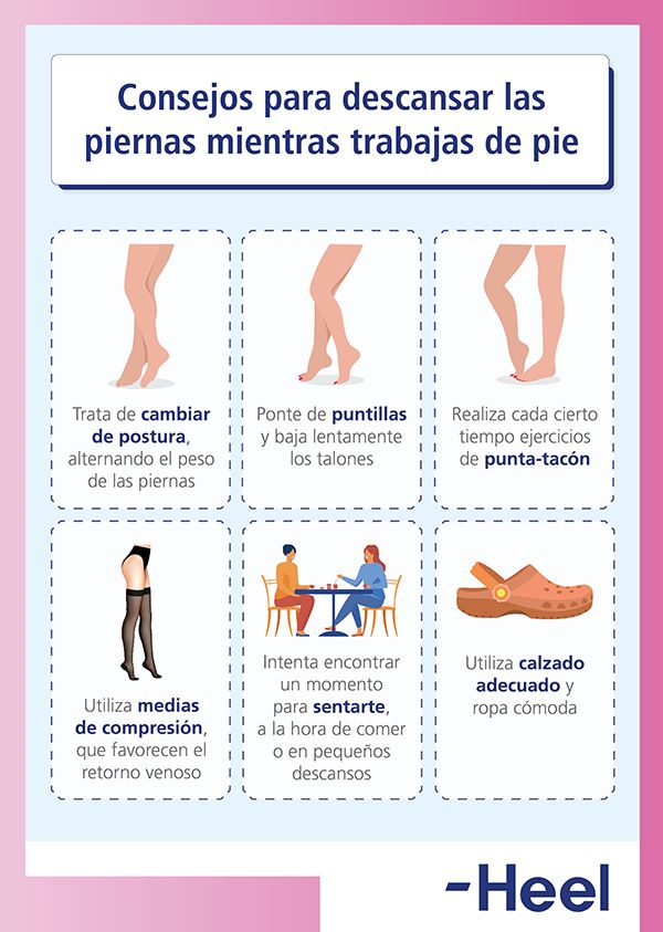 Trabajar de pie: Consejos para descansar las piernas: trabajar pie consejos - HeelEspaña