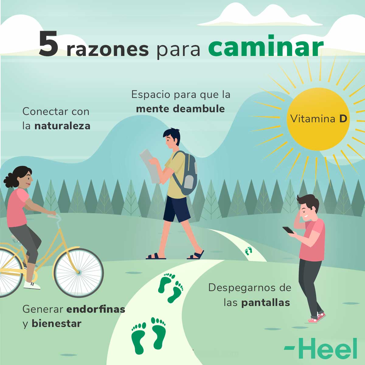 ¿Por qué es bueno caminar más de 6.000 pasos al día?: razones caminar - HeelEspaña