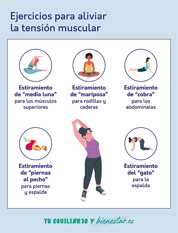 7 consejos para aliviar la tensión muscular: ejercicios para aliviar tension muscular - HeelEspaña